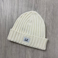 CP Company Patch Beanie - Gauze White