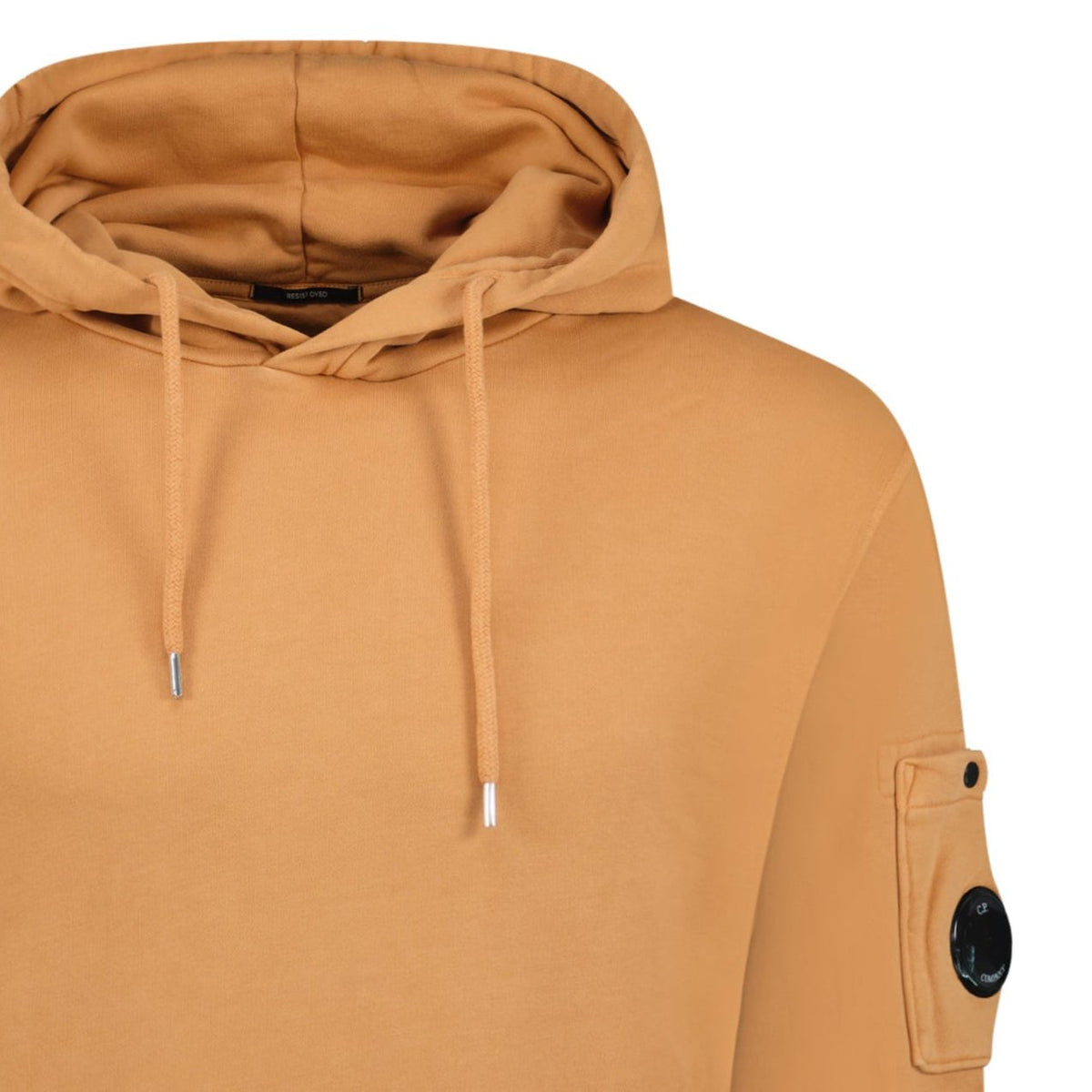 Cp Company 099A Brushed Emerised Resist Dyed Lens Hoodie In Pastry Shell