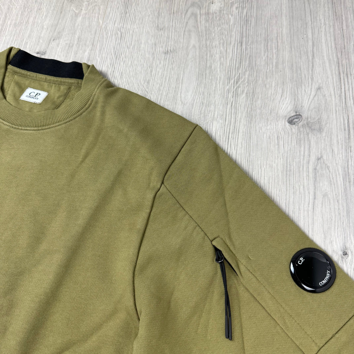 CP Company Raised Fleece Sweatshirt - Dried Herb