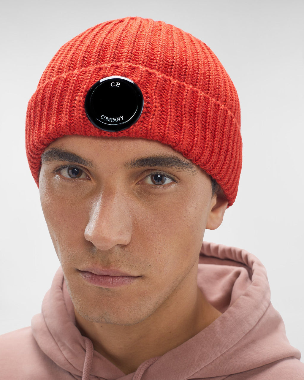 Extra Fine Merino Wool Lens Beanie Pompeian Red