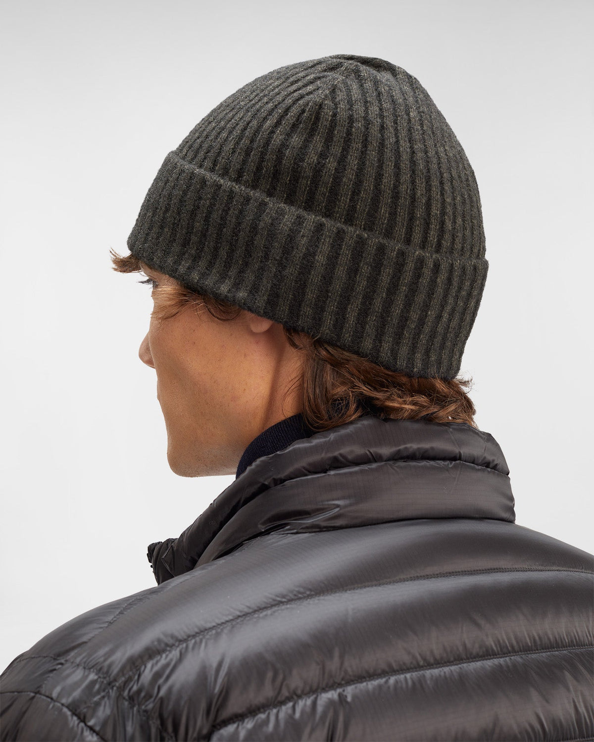 Fleece Knit Beanie Olive Night - Green