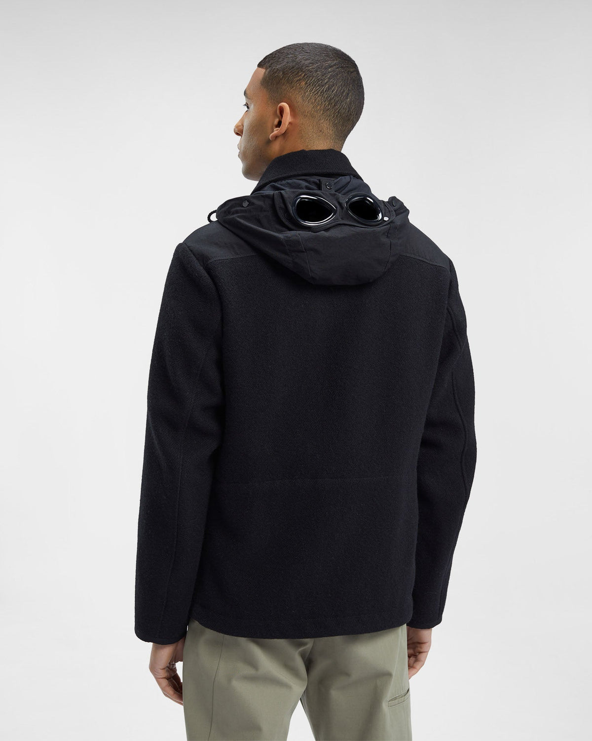 C.P. Duffel Mixed Goggle Jacket Black