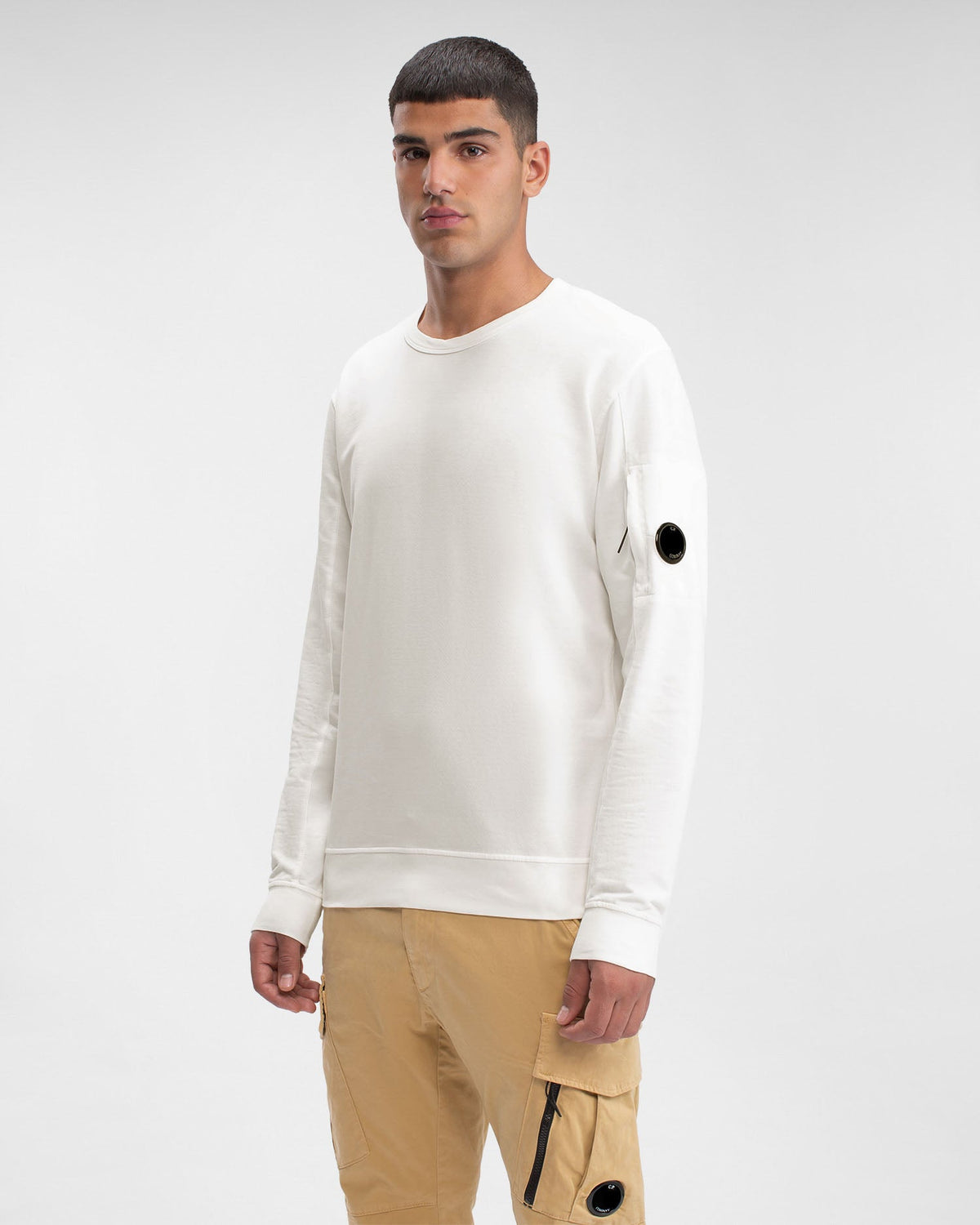 Light Fleece Sweatshirt Gauze White