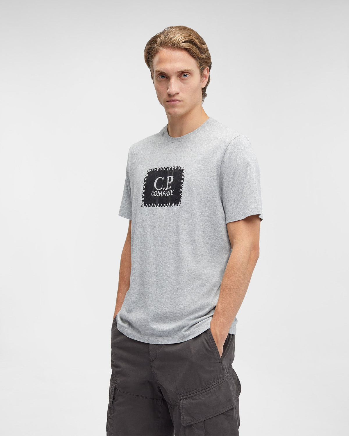 30/1 Jersey Label T-shirt Grey Melange