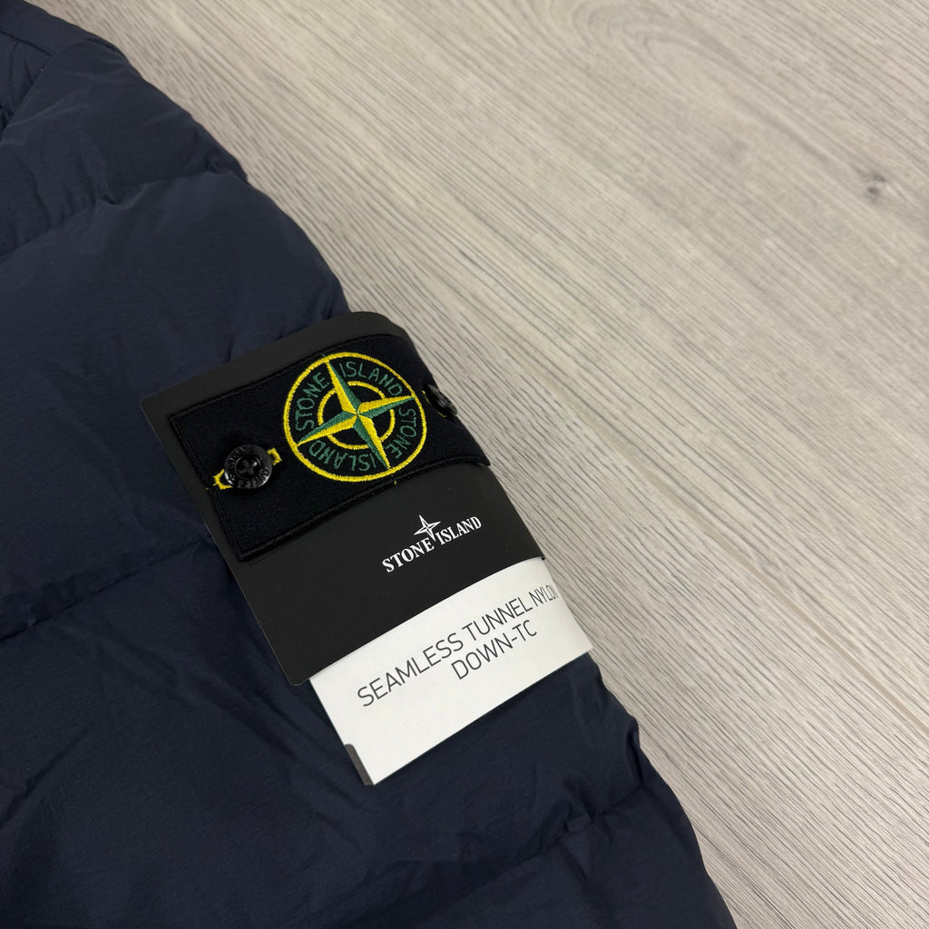 Stone Island Nylon Down Jacket - Navy