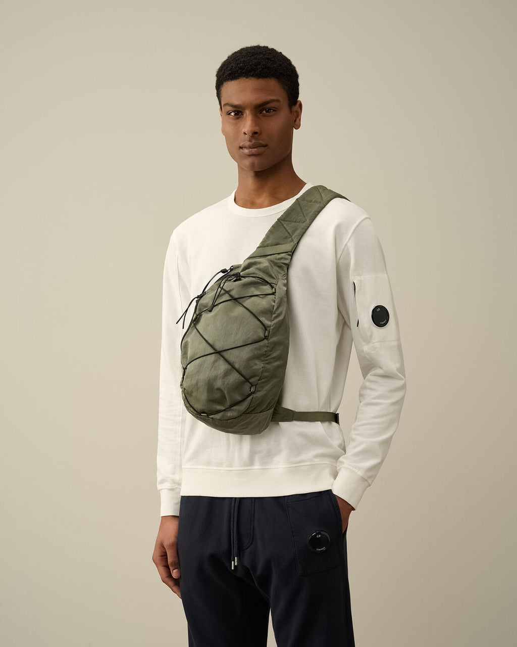 Nylon B Crossbody Rucksack Agave Green