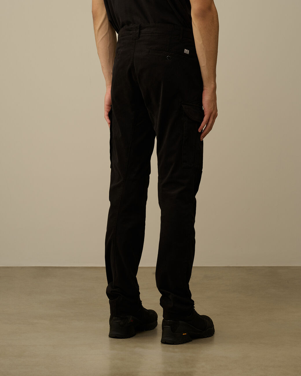 Stretch Sateen Ergonomic Cargo Pants Black