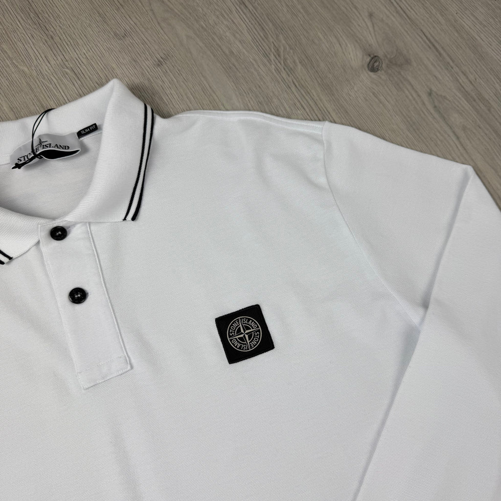 Stone Island Patch Polo Shirt - White