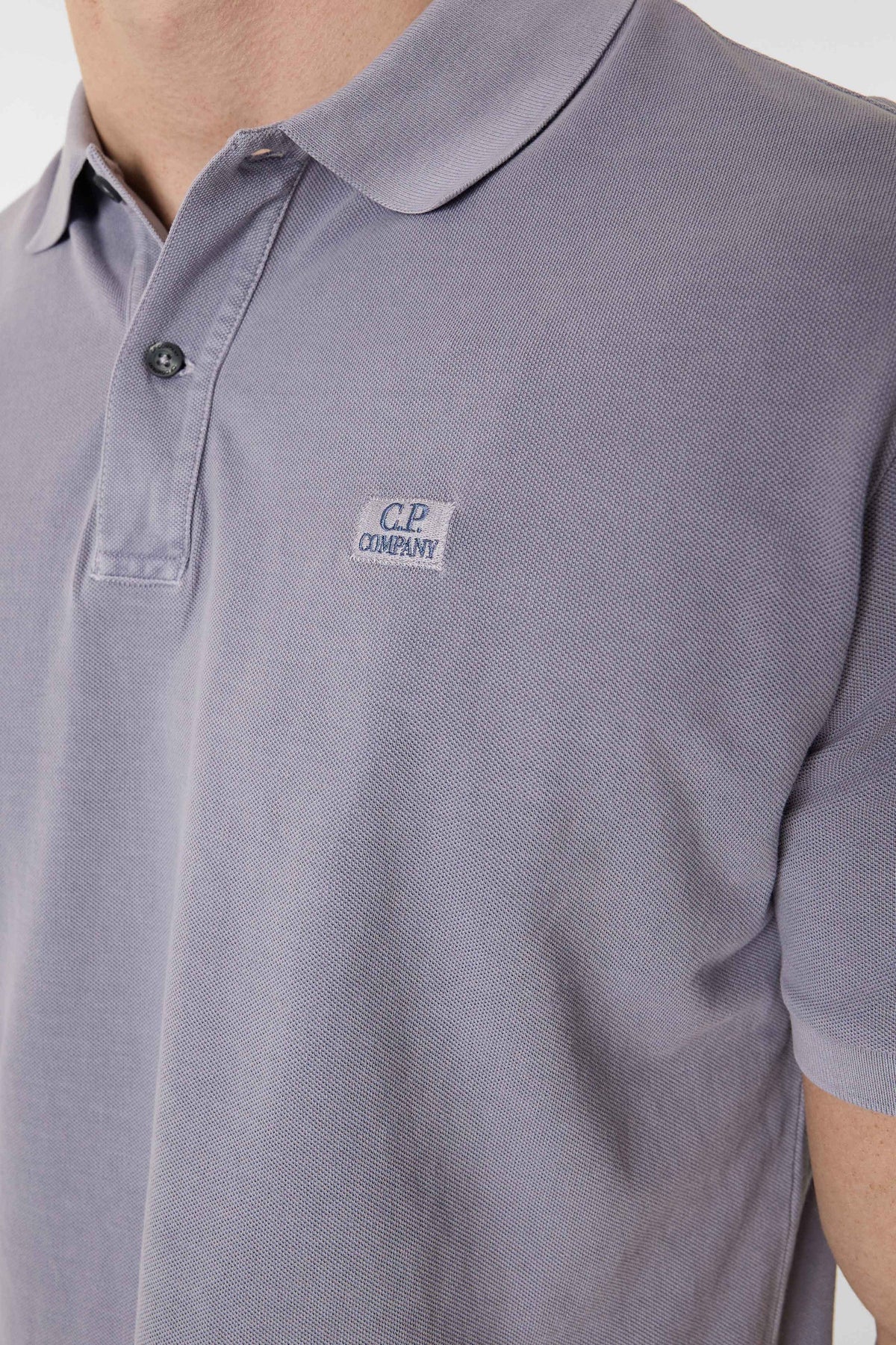 Cp Company 180A Resist Dyed Polo Shirt In Lavender