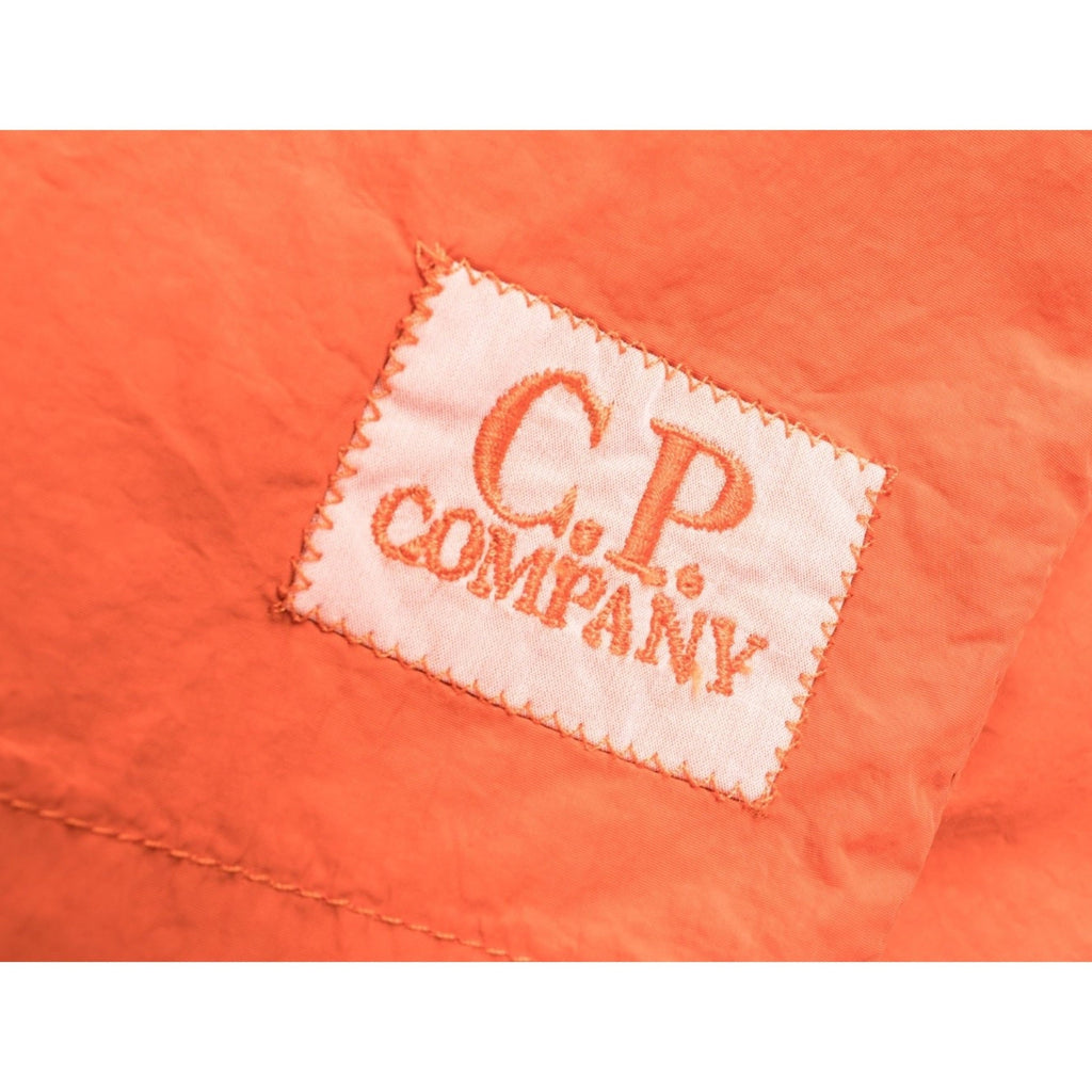 Cp Company Flatt Nylon Stitch Logo Swim Shorts Harvest Pumpkin