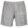 Cp Company Flatt Nylon Pocket Logo Swim Shorts In Limestone With Certilogo