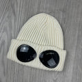 CP Company Goggle Beanie - White