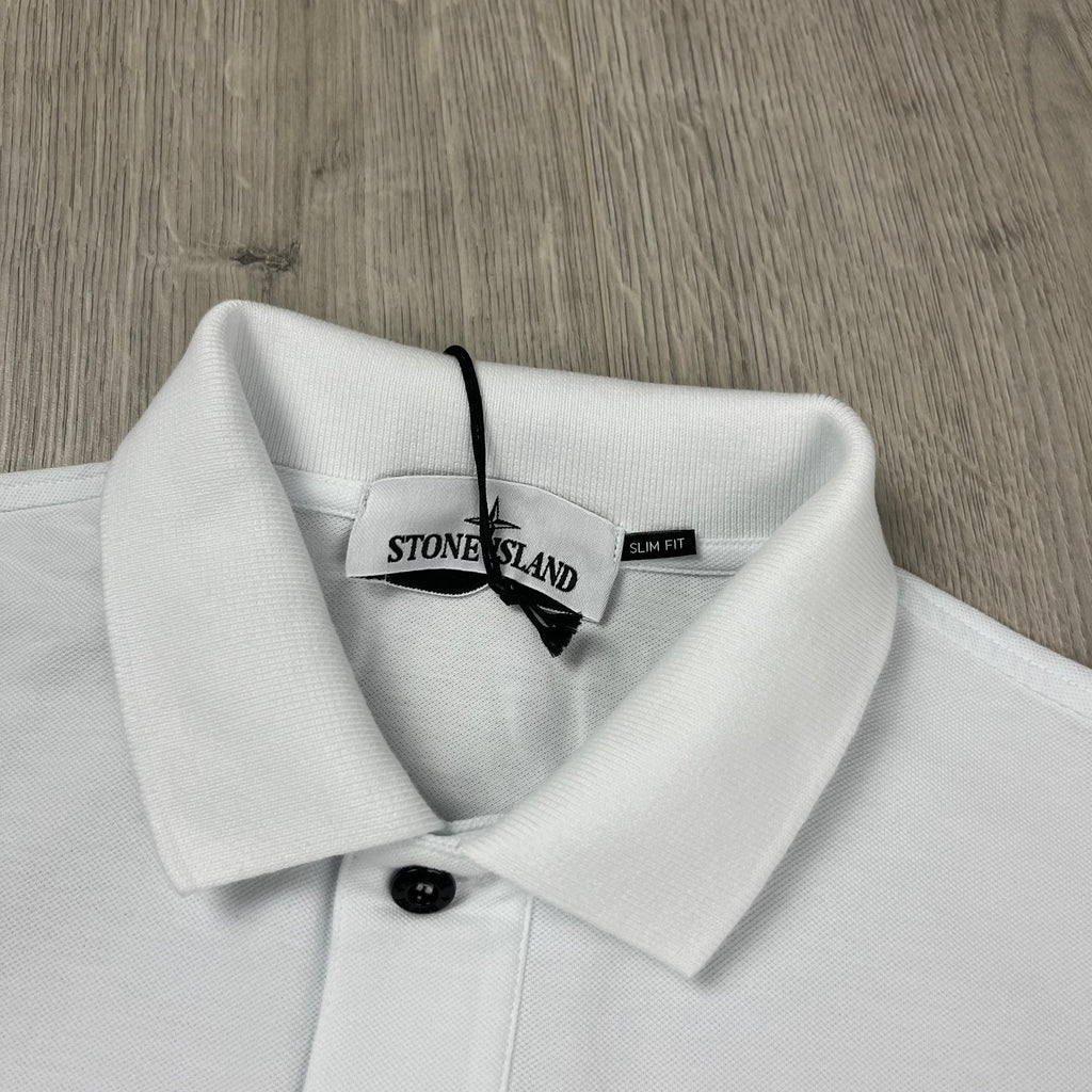Stone Island Patch Polo Shirt - White