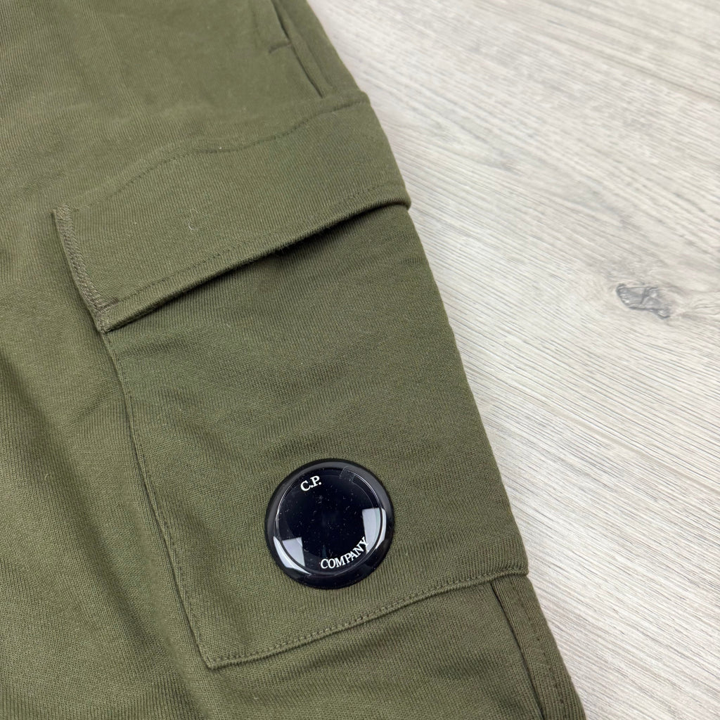 CP Company Raised Fleece Sweatpants - Ivy Green