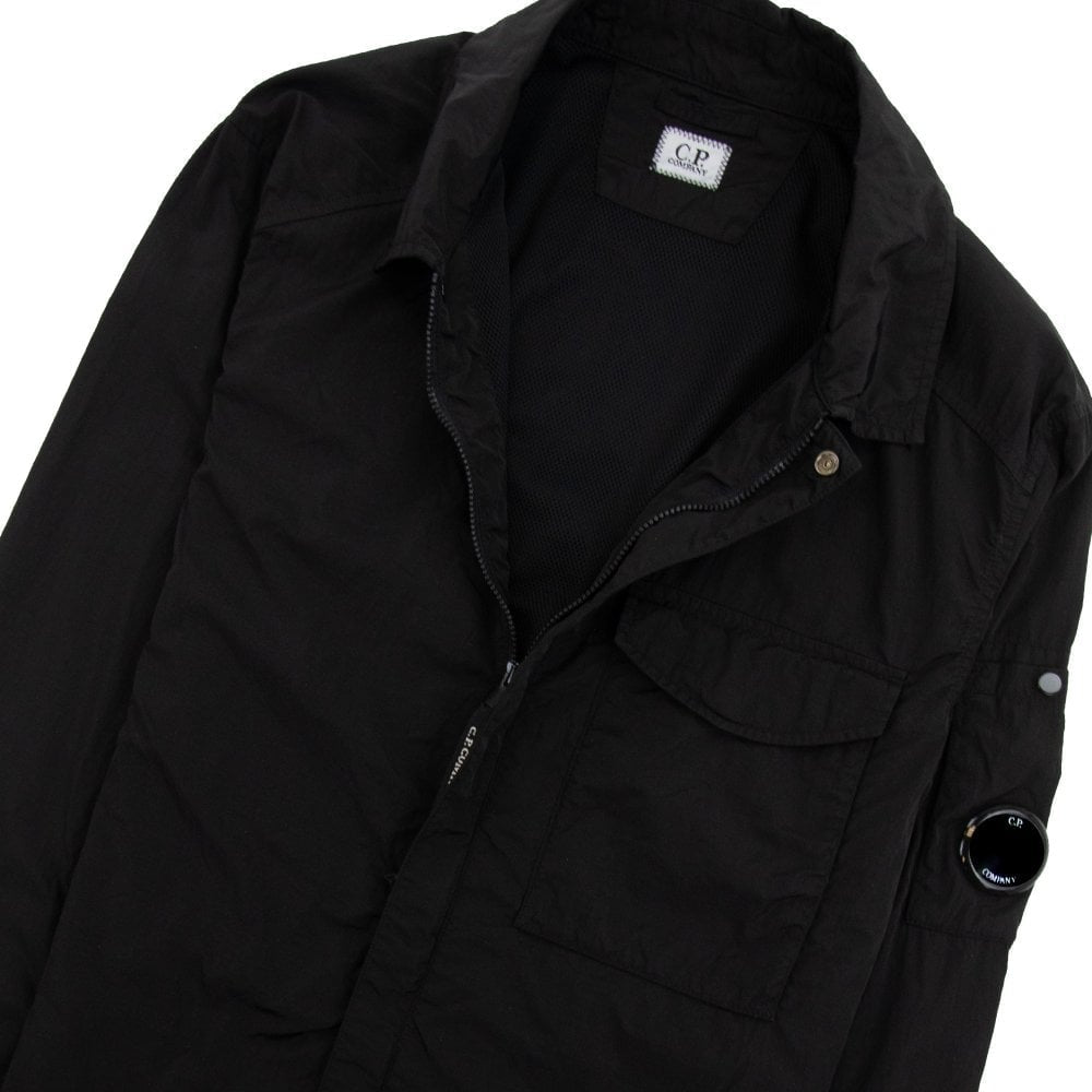 Cp Company Chrome-R Pocket Overshirt in Black
