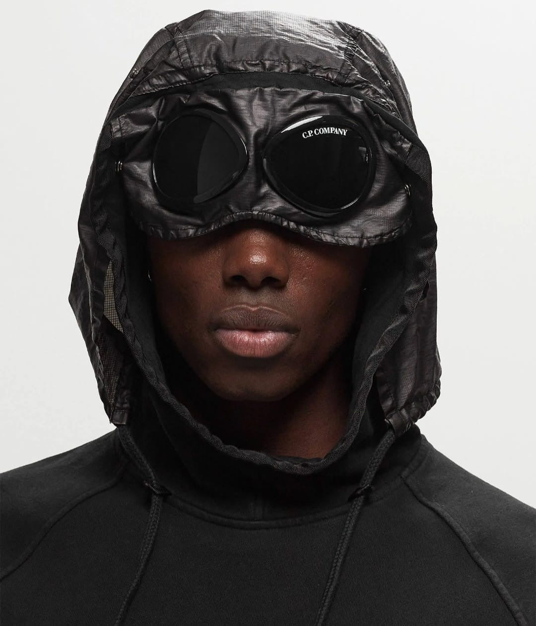 Cp Company Mixed Overhead Hoodie Black