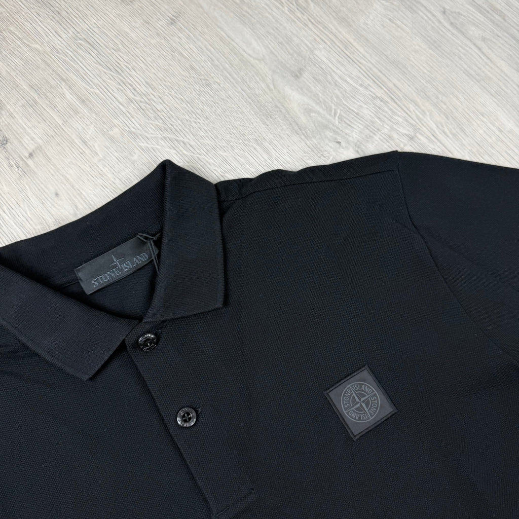 Stone Island Ghost Patch Polo Shirt - Black