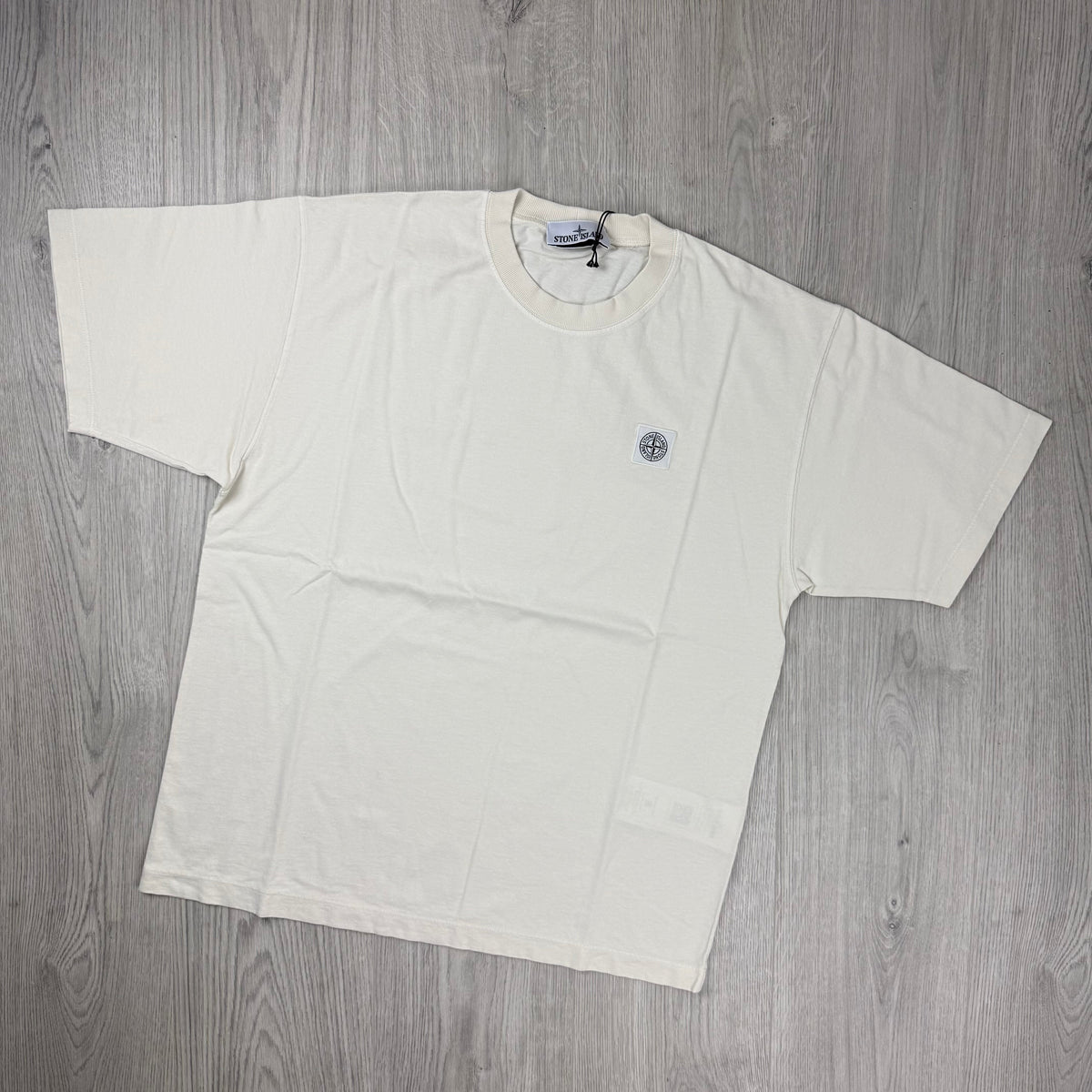 Stone Island Combed Organic Patch T-Shirt - Ivory