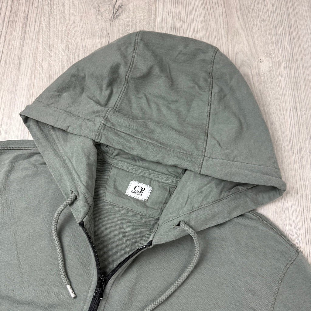 CP Company Light Fleece Zip Hoodie - Gunmetal