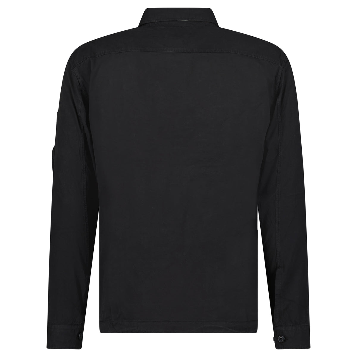 Cp Company 142A Organic Cotton Gabardine Overshirt In Black