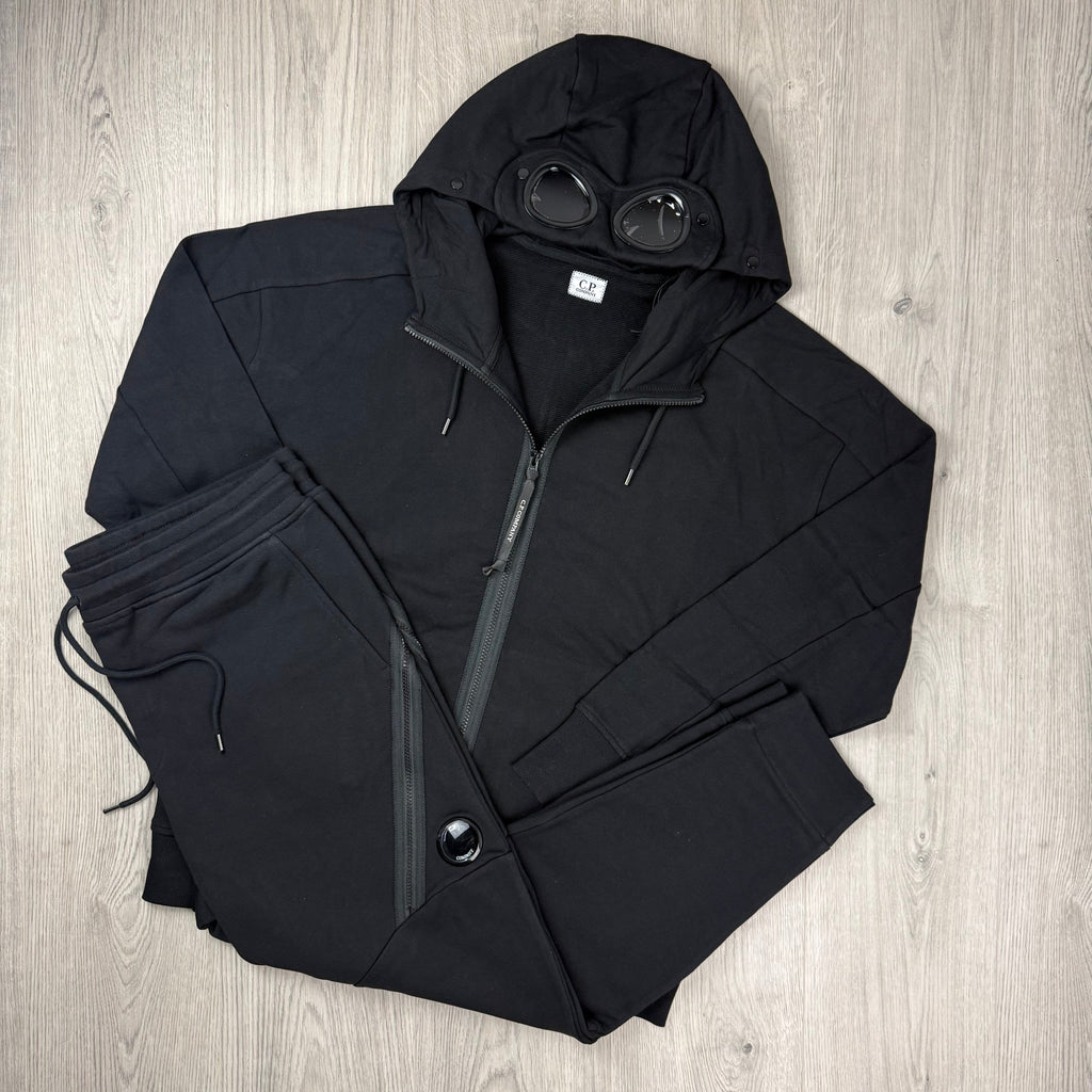 CP Company Raised Fleece Tracksuit - Black