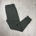 CP Company Raised Fleece Sweatpants - Gunmetal