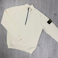 Stone Island Knit Half Zip Fleece - Ivory