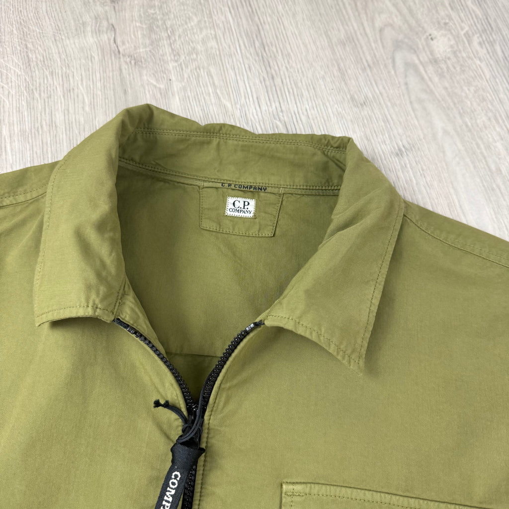 CP Company Zip Overshirt - Dried Herb