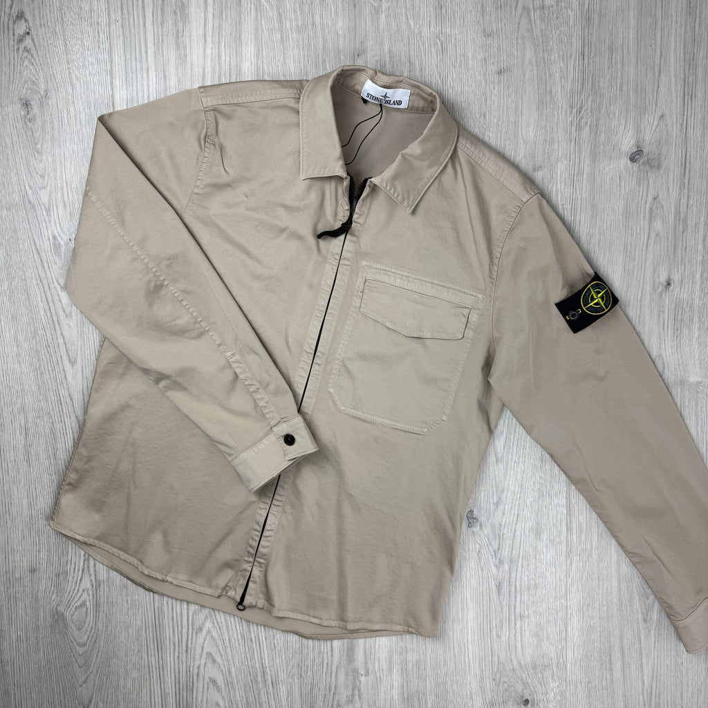 Stone Island Zip Overshirt - Desert
