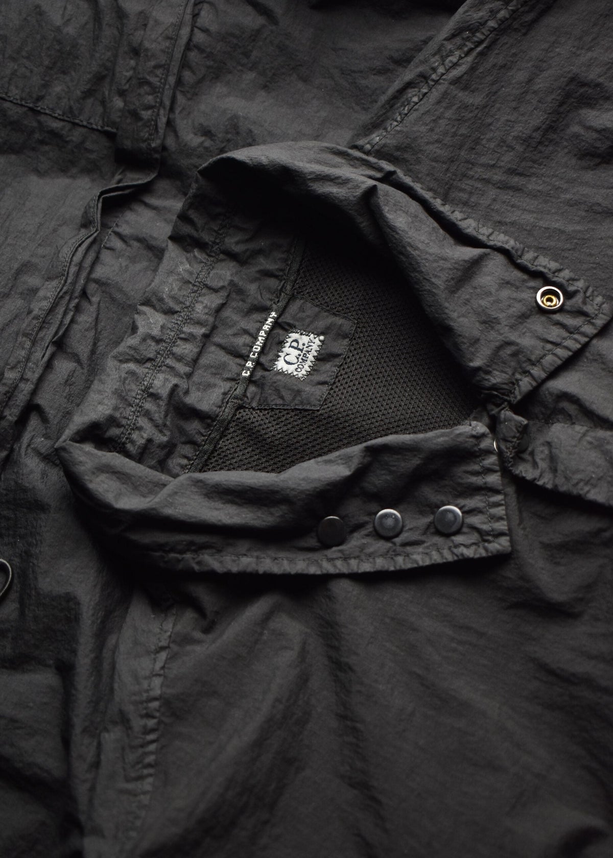Cp Company Taylon L Nylon Overshirt in Griffin Grey
