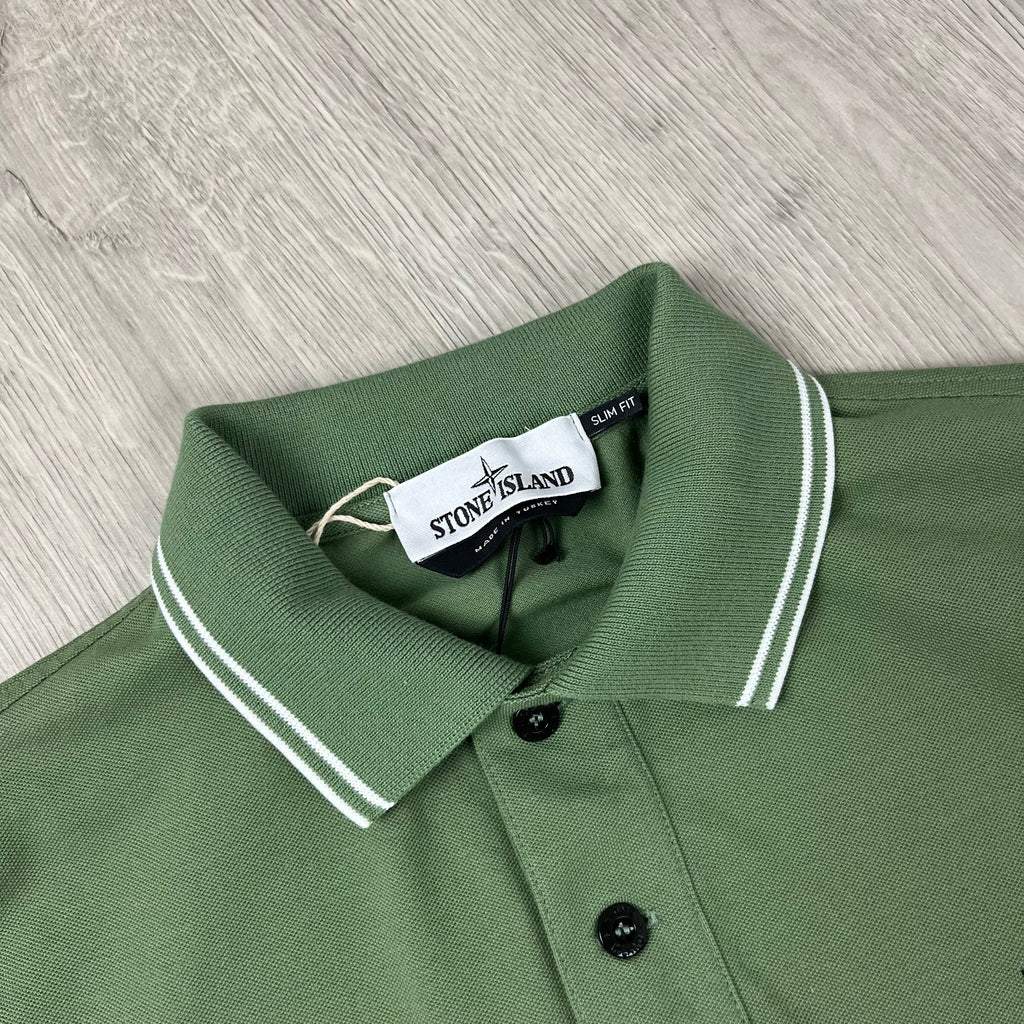 Stone Island Patch Polo Shirt - Sage
