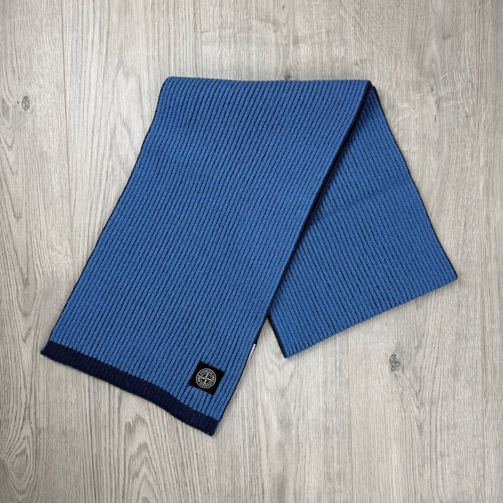 Stone Island Vanisé Rib Scarf - Steel Blue