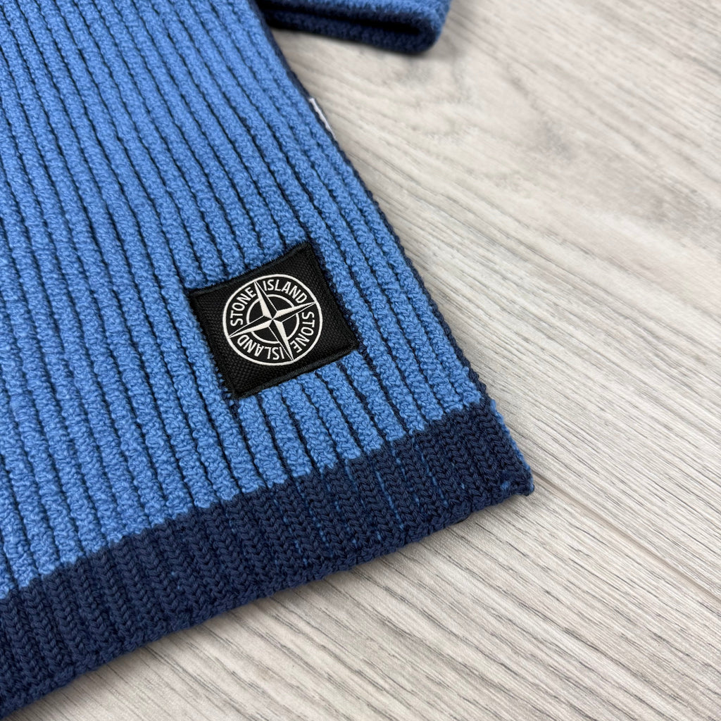 Stone Island Vanisé Rib Scarf - Steel Blue