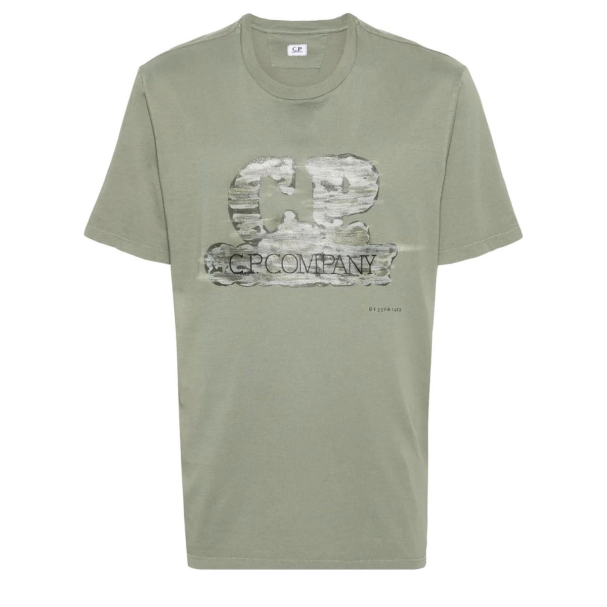 Cp Company 299A Artisinal Logo T-Shirt In Agave Green