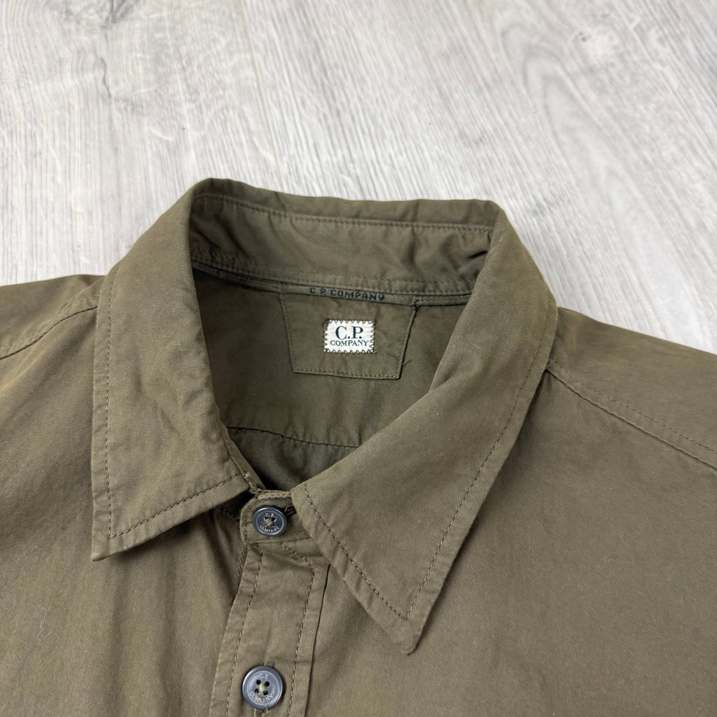 CP Company Button Overshirt - Ivy Green
