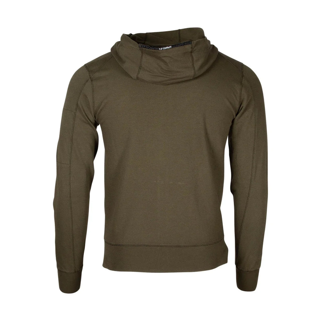 Cp Company 16cm Hooded Lens Full Zip Lens In Ivy Green