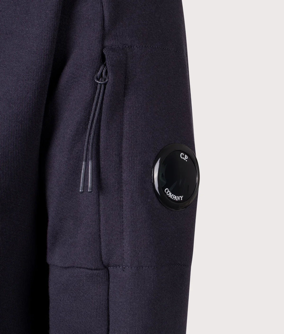 Cp Company 025A Diagonal Raised Lens Full Zip Hoodie In Navy