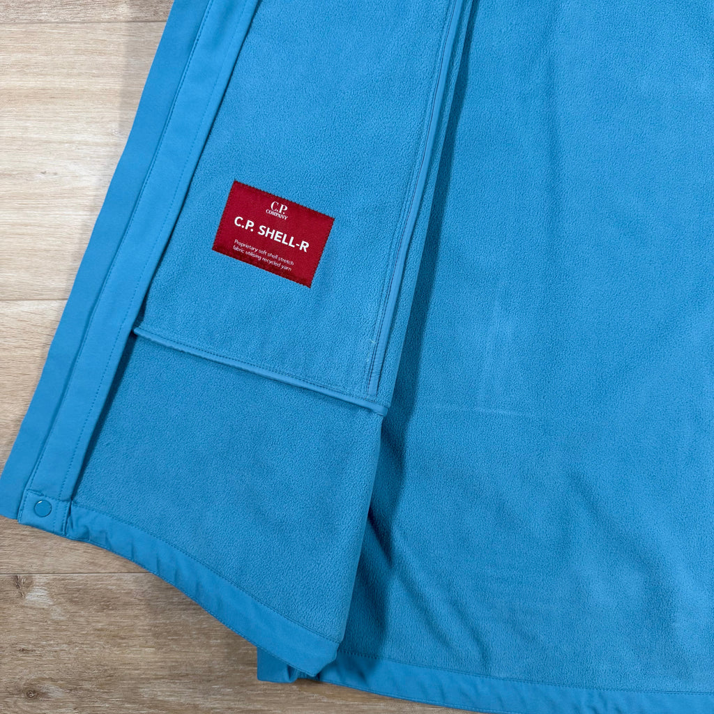 C.P. Company Shell-R Goggle Gilet in Riviera Blue