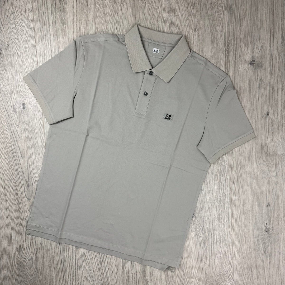 CP Company Piquet Polo Shirt - Dove