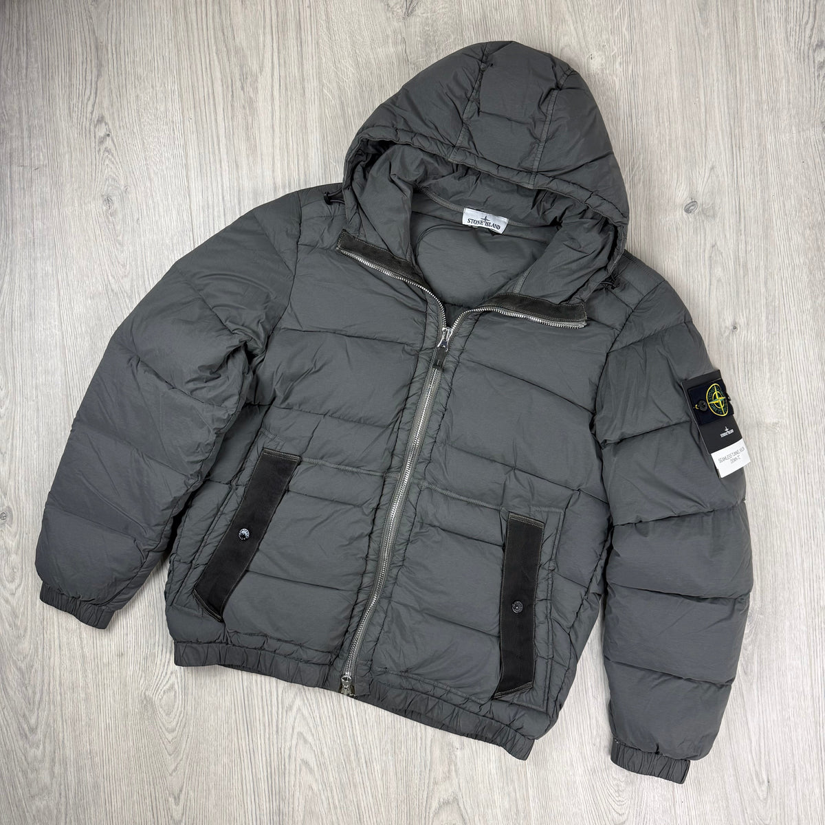Stone Island Nylon Down Jacket - Lead Grey
