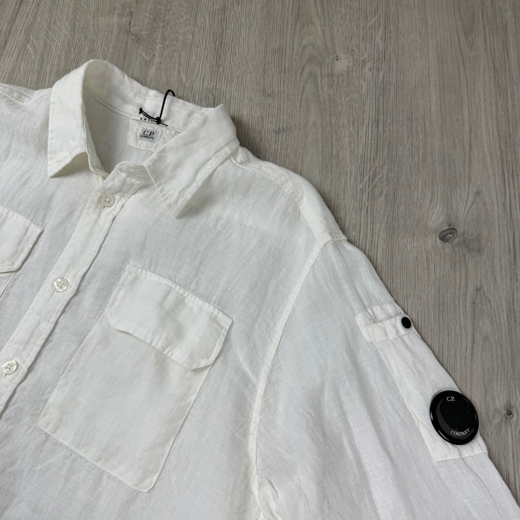 CP Company Linen Shirt - White