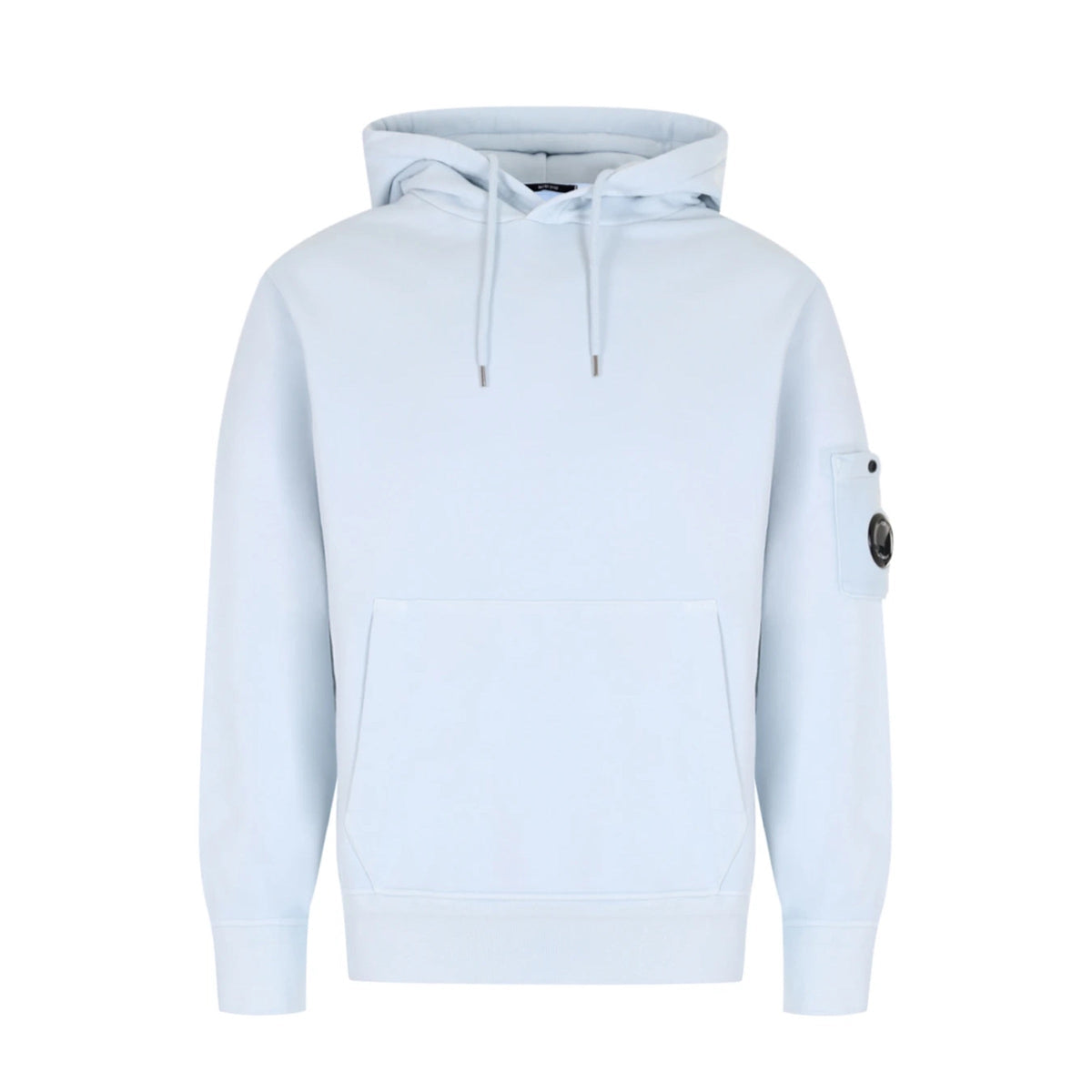 Cp Company 099A Brushed Emerised Resist Dyed Lens Hoodie In Starlight Blue