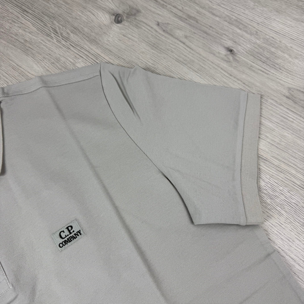 CP Company Piquet Polo Shirt - Dove