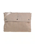 Cp Company Logo Herringbone Messenger Bag In Vintage Khaki with Certilogo
