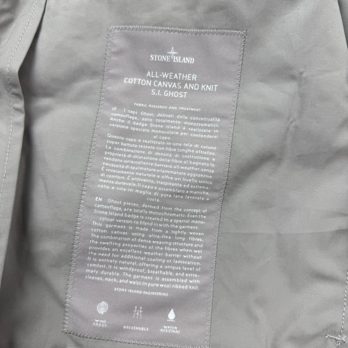 Stone Island Ghost Hybrid Knit Jacket - Dust Grey