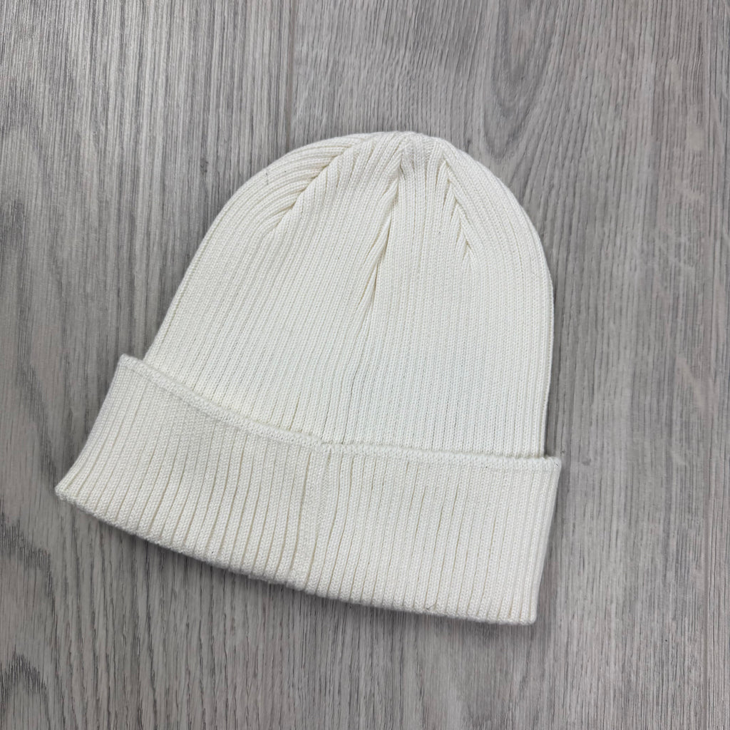 CP Company Goggle Beanie - White
