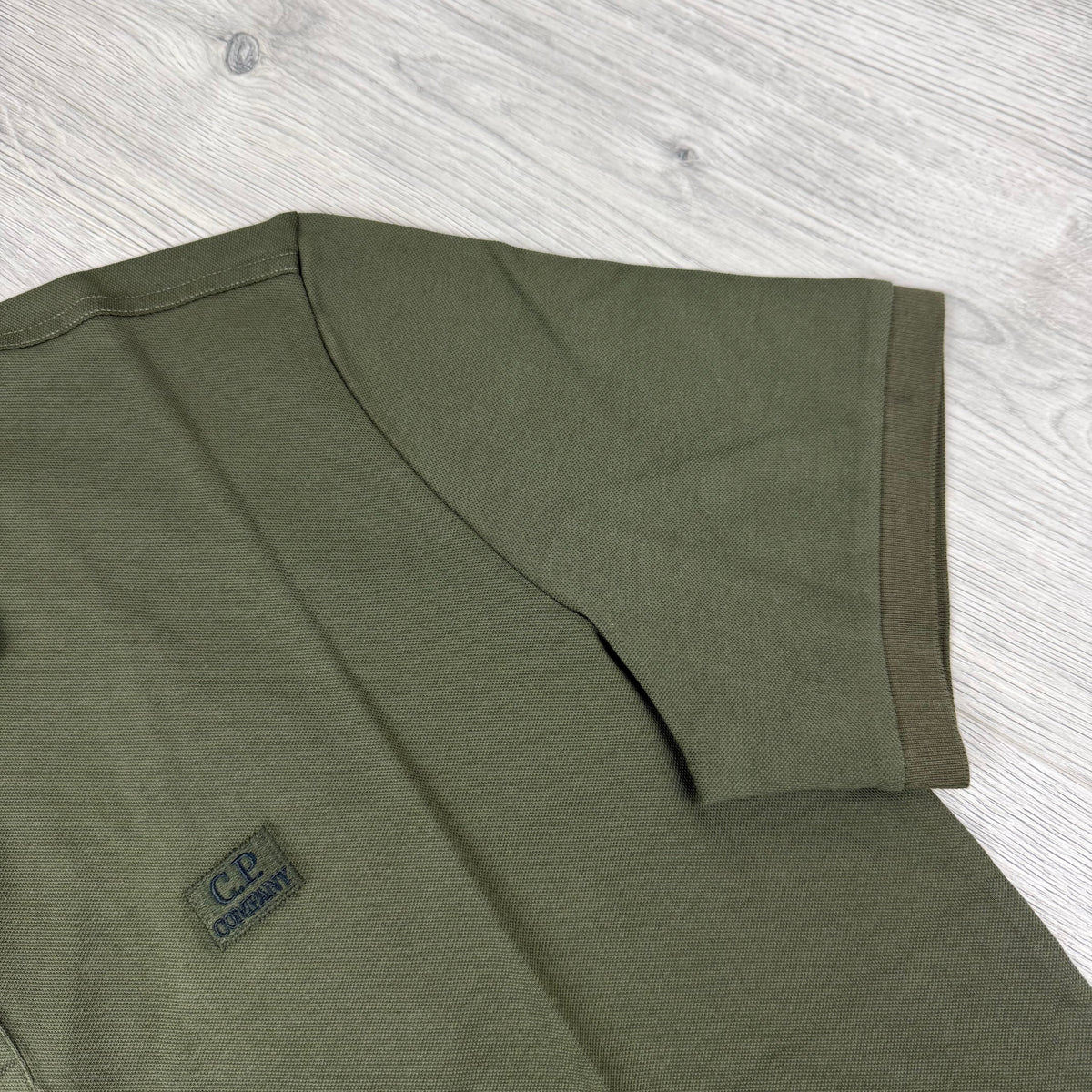 CP Company Piquet Polo Shirt - Ivy Green