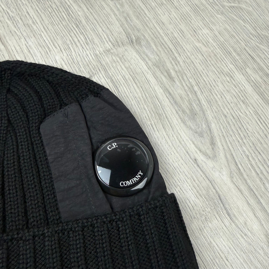 CP Company Lens Beanie - Black