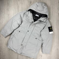 Stone Island Micro Twill Down Parka - Pearl Grey