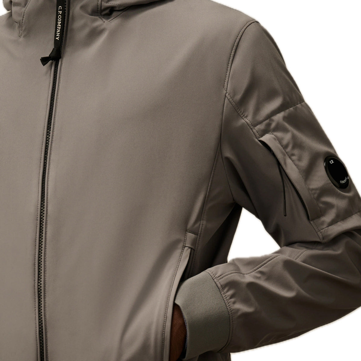 Cp Company 002A Shell-R Lens Jacket In Smoked Pearl with Certilogo